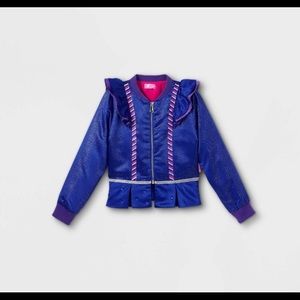 NWT Jojo Siwa purple peplum bomber jacket